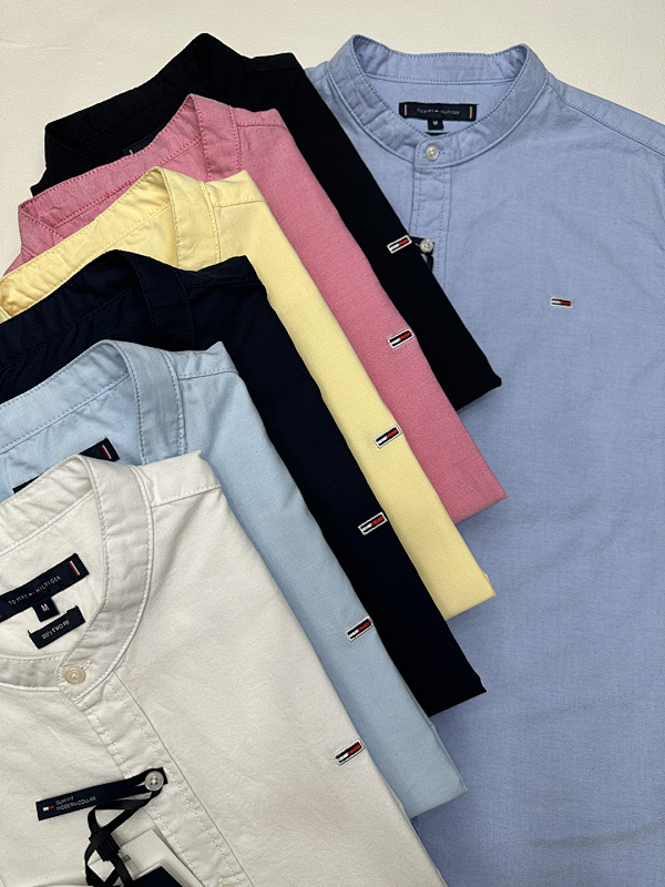 Tommy Hilfiger Regular Fit Band Collar Linen · A2049 — תמונה 27
