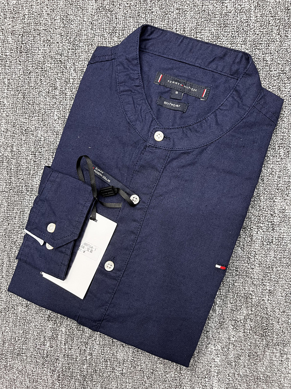 Tommy Hilfiger Regular Fit Band Collar Linen · A3271 — תמונה 22