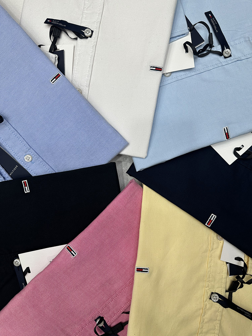 Tommy Hilfiger Regular Fit Band Collar Linen · A2049 — תמונה 18