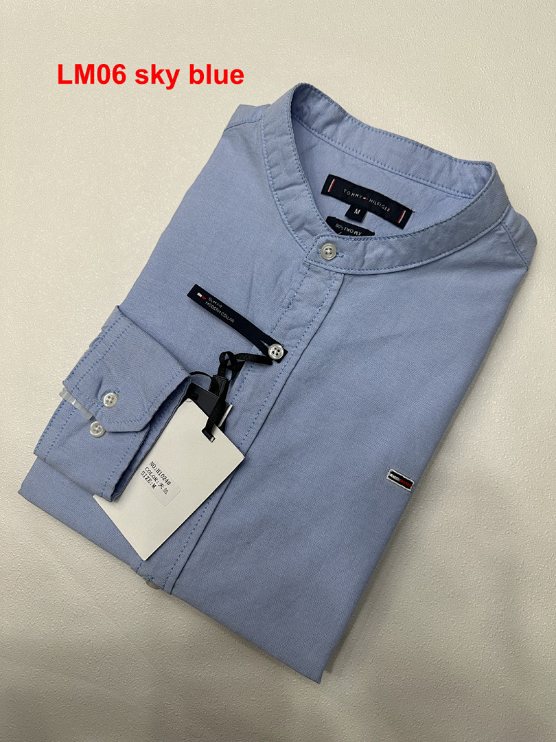 Tommy Hilfiger Regular Fit Band Collar Linen · A2049 — תמונה 4