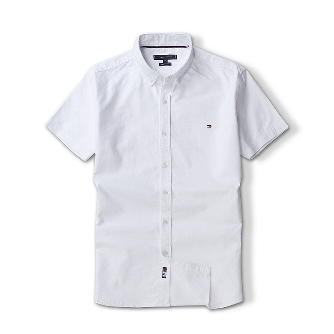Tommy Hilfiger Regular Fit Short-Sleeve Oxford Shirt · A575 — תמונה 16