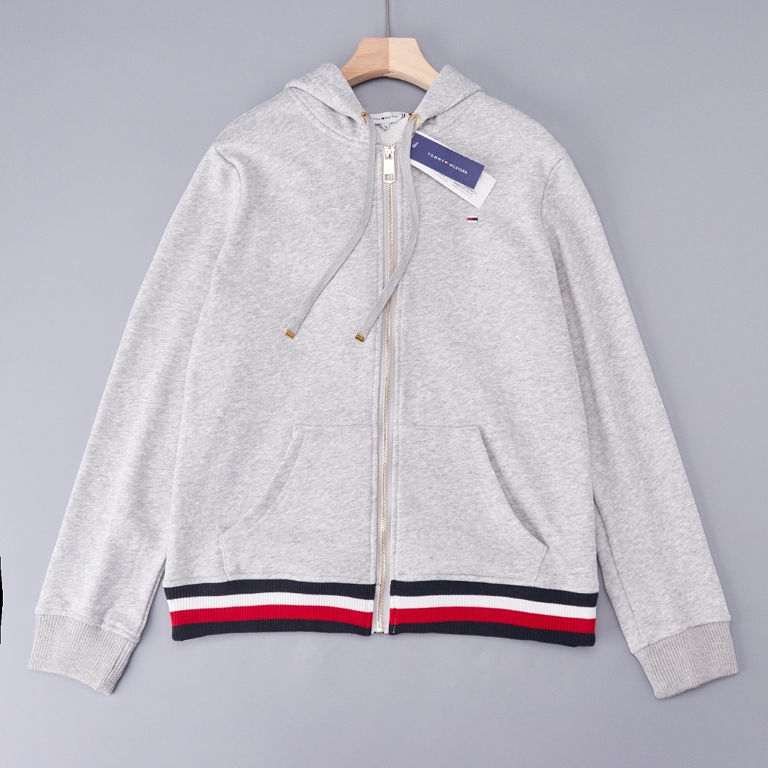 Tommy Hilfiger Signature Stripe Hem Zip Hoodie · A3391 — תמונה 23