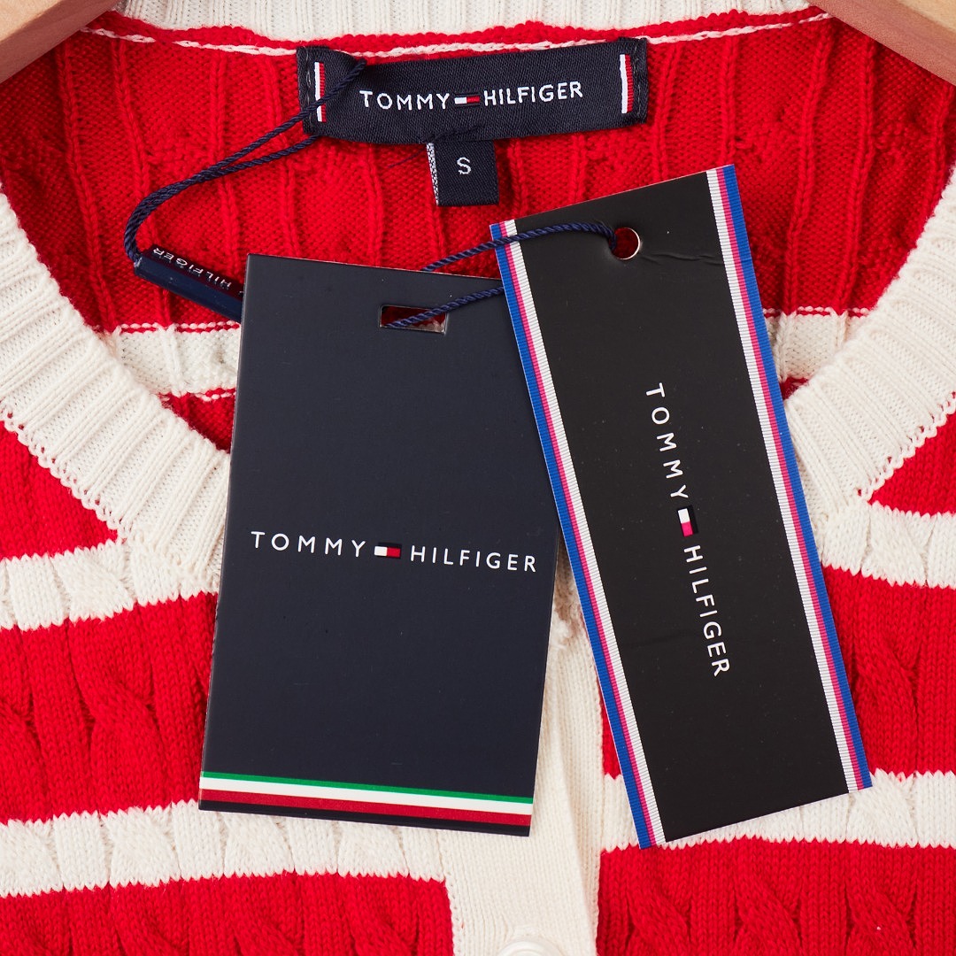 Tommy Hilfiger Stripe Cable Knit Cardigan · A3405 — תמונה 12