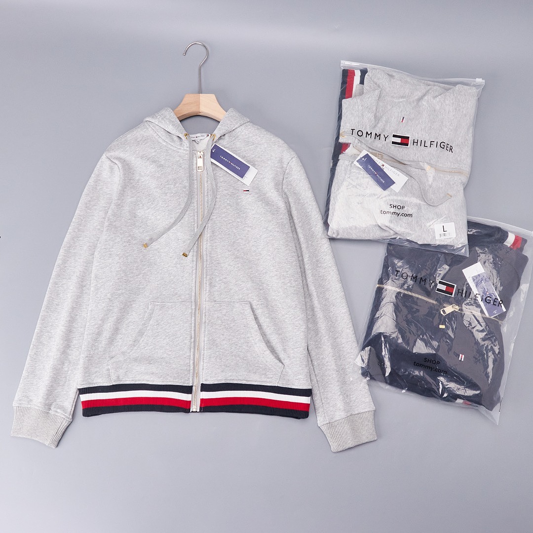 Tommy Hilfiger Signature Stripe Hem Zip Hoodie · A3391 — תמונה 20