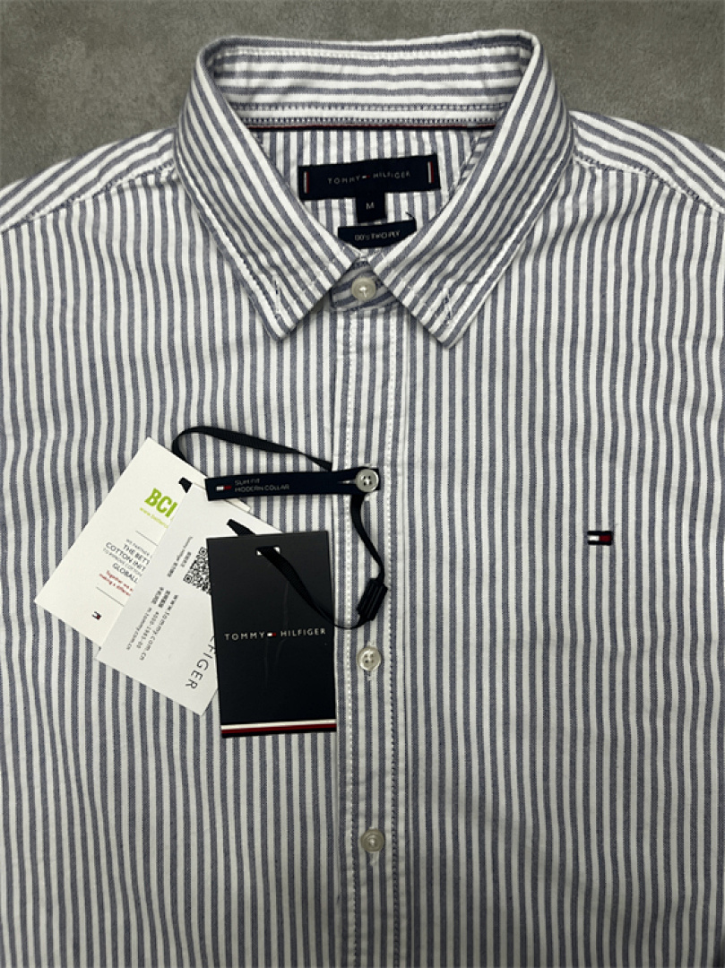 Tommy Hilfiger Regular Fit Stripe Stretch Oxford · A1536 — תמונה 12