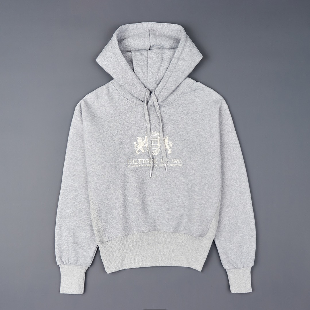 Tommy Hilfiger Badge Crest Logo Brushed-Back Hoodie · A3411 — תמונה 8