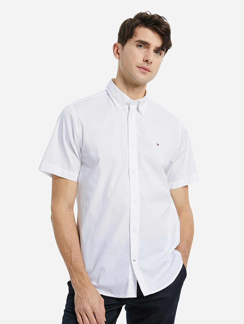 Tommy Hilfiger Regular Fit Short-Sleeve Oxford Shirt · A575 — תמונה 13