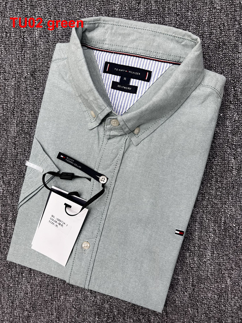 Tommy Hilfiger Regular Fit Short-Sleeve Oxford Shirt · A1540 — תמונה 13