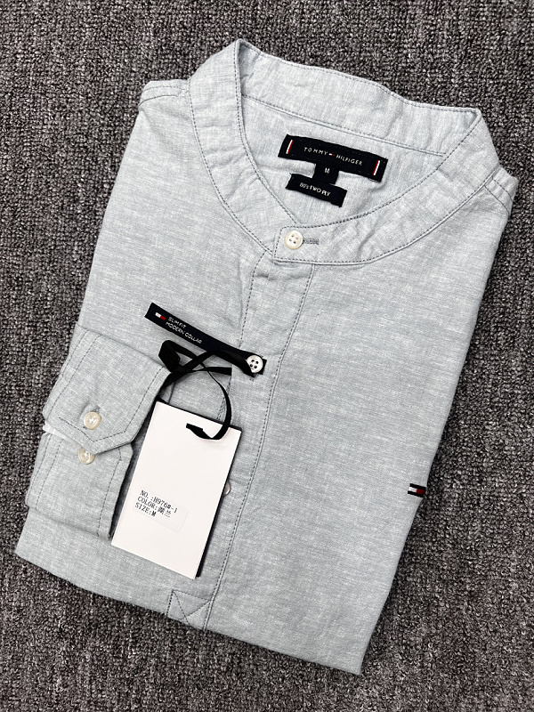 Tommy Hilfiger Regular Fit Band Collar Linen · A3271 — תמונה 26