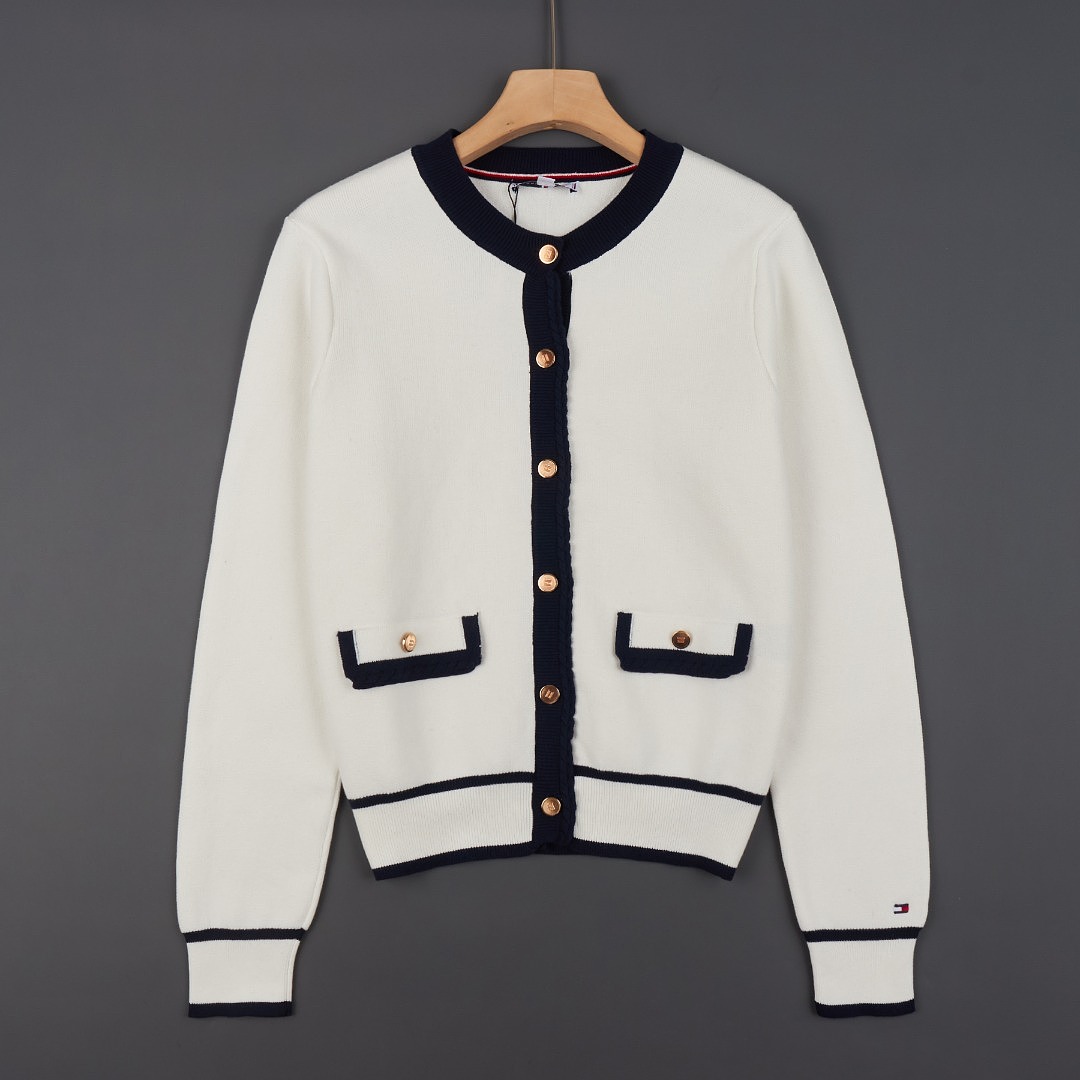 Tommy Hilfiger Gold-Button Textured Knit Cardigan · A3406 — תמונה 14