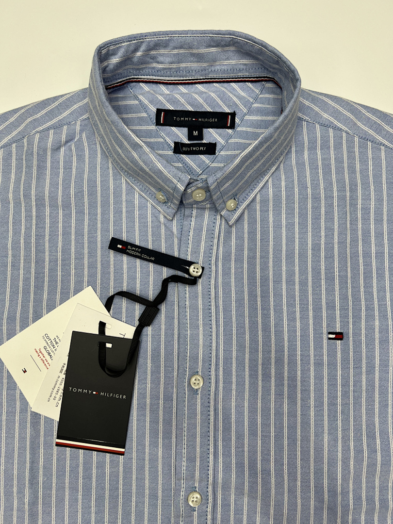 Tommy Hilfiger Regular Fit Stripe Stretch Oxford · A2311 — תמונה 11