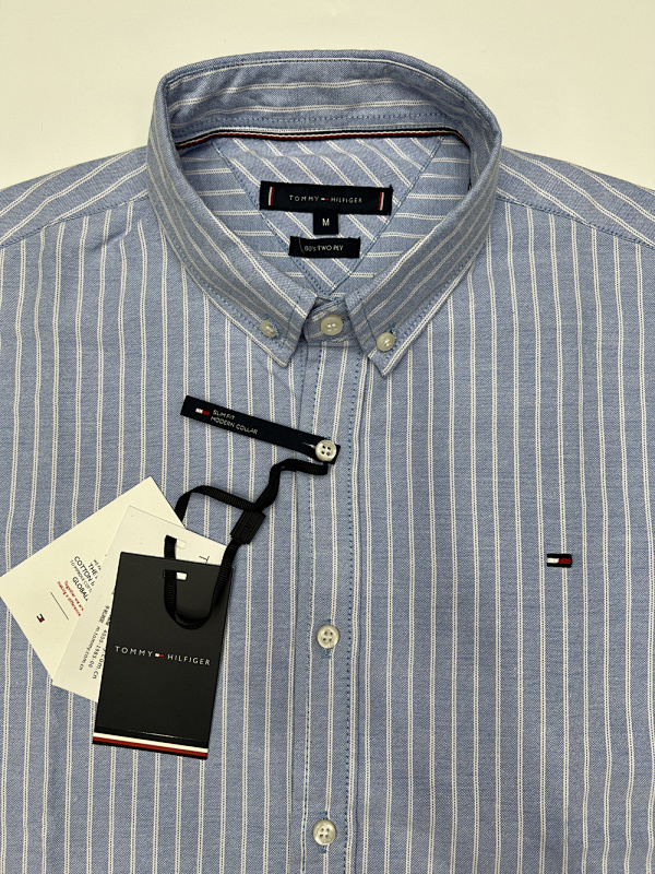Tommy Hilfiger Regular Fit Stripe Stretch Oxford · A2311 — תמונה 12