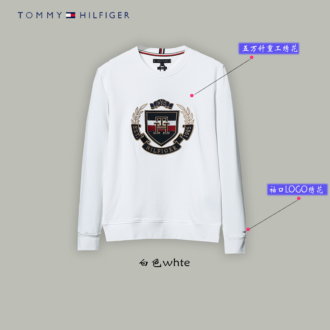 Tommy Hilfiger Crest Logo Fleece Sweatshirt · A2738 — תמונה 24