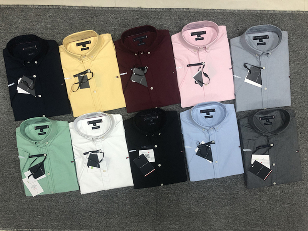 Tommy Hilfiger Regular Fit Short-Sleeve Oxford Shirt · A575 — תמונה 27