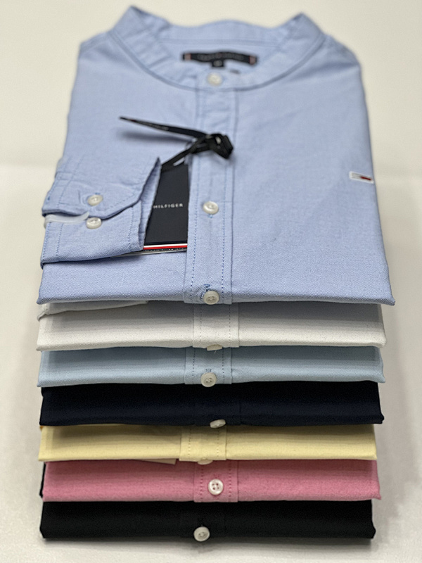 Tommy Hilfiger Regular Fit Band Collar Linen · A2049 — תמונה 21