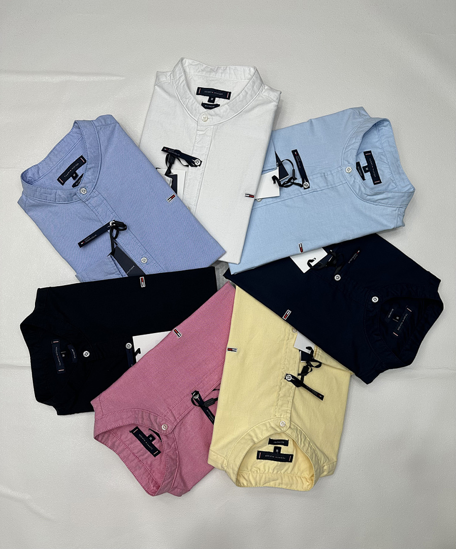 Tommy Hilfiger Regular Fit Band Collar Linen · A2049 — תמונה 24