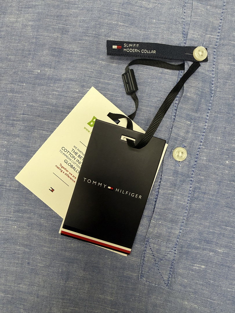 Tommy Hilfiger Regular Fit Band Collar Linen · A3271 — תמונה 10