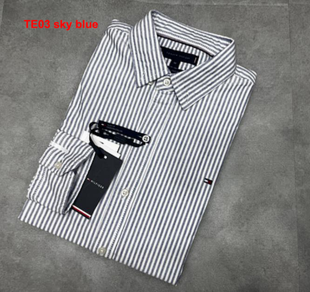 Tommy Hilfiger Regular Fit Stripe Stretch Oxford · A1536 — תמונה 5