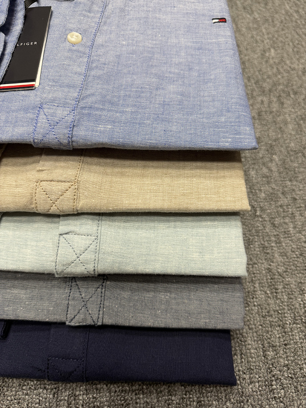 Tommy Hilfiger Regular Fit Band Collar Linen · A3271 — תמונה 34