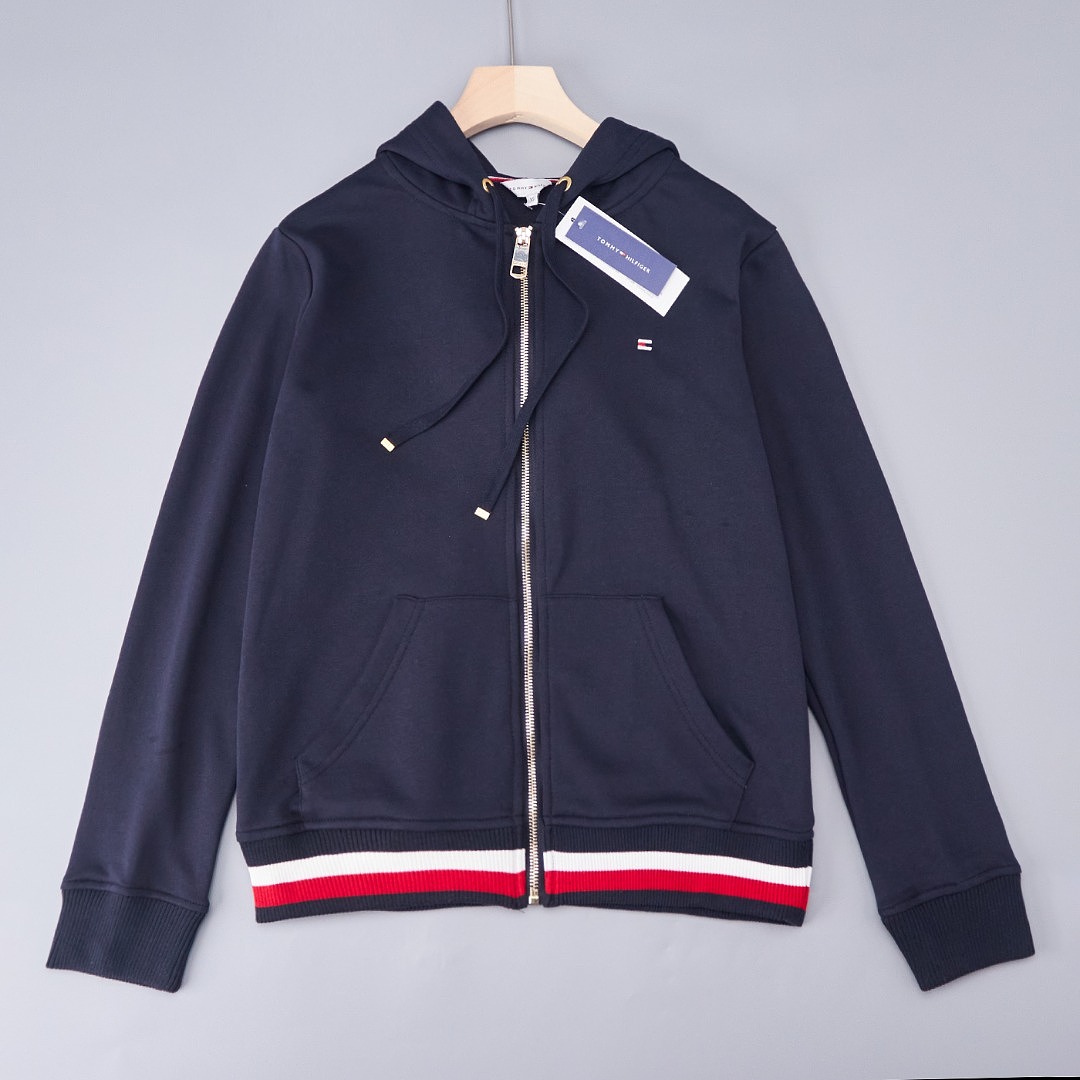 Tommy Hilfiger Signature Stripe Hem Zip Hoodie · A3391 — תמונה 24