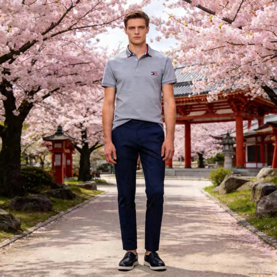 Tommy Hilfiger Regular Fit Tipped Smooth Cotton · A3309 — תמונה 4