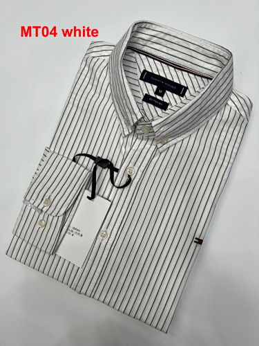 Tommy Hilfiger Regular Fit Stripe Stretch Oxford · A2311