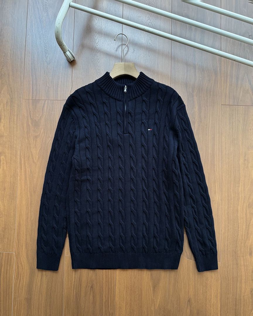 A2937 TM men sweater open collar — תמונה 31