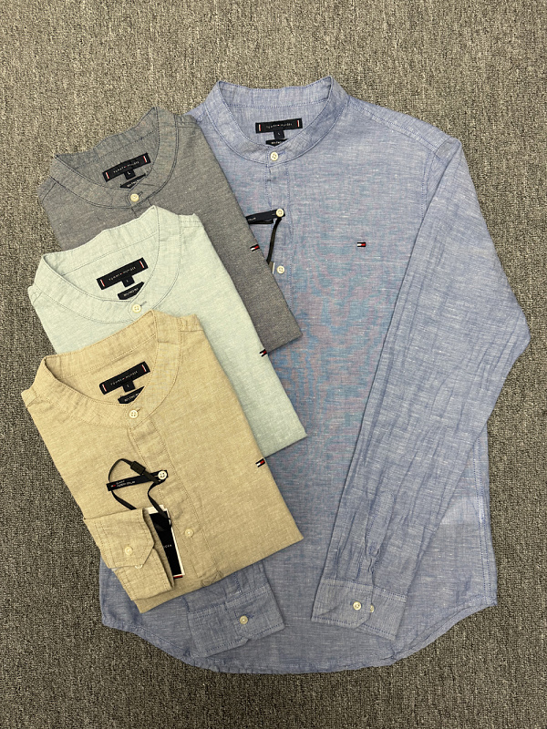 Tommy Hilfiger Regular Fit Band Collar Linen · A3271 — תמונה 42