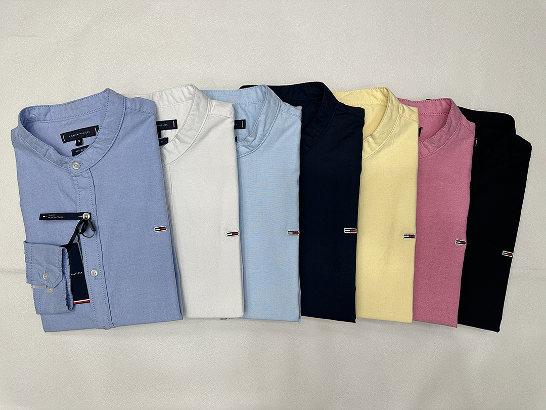 Tommy Hilfiger Regular Fit Band Collar Linen · A2049 — תמונה 22