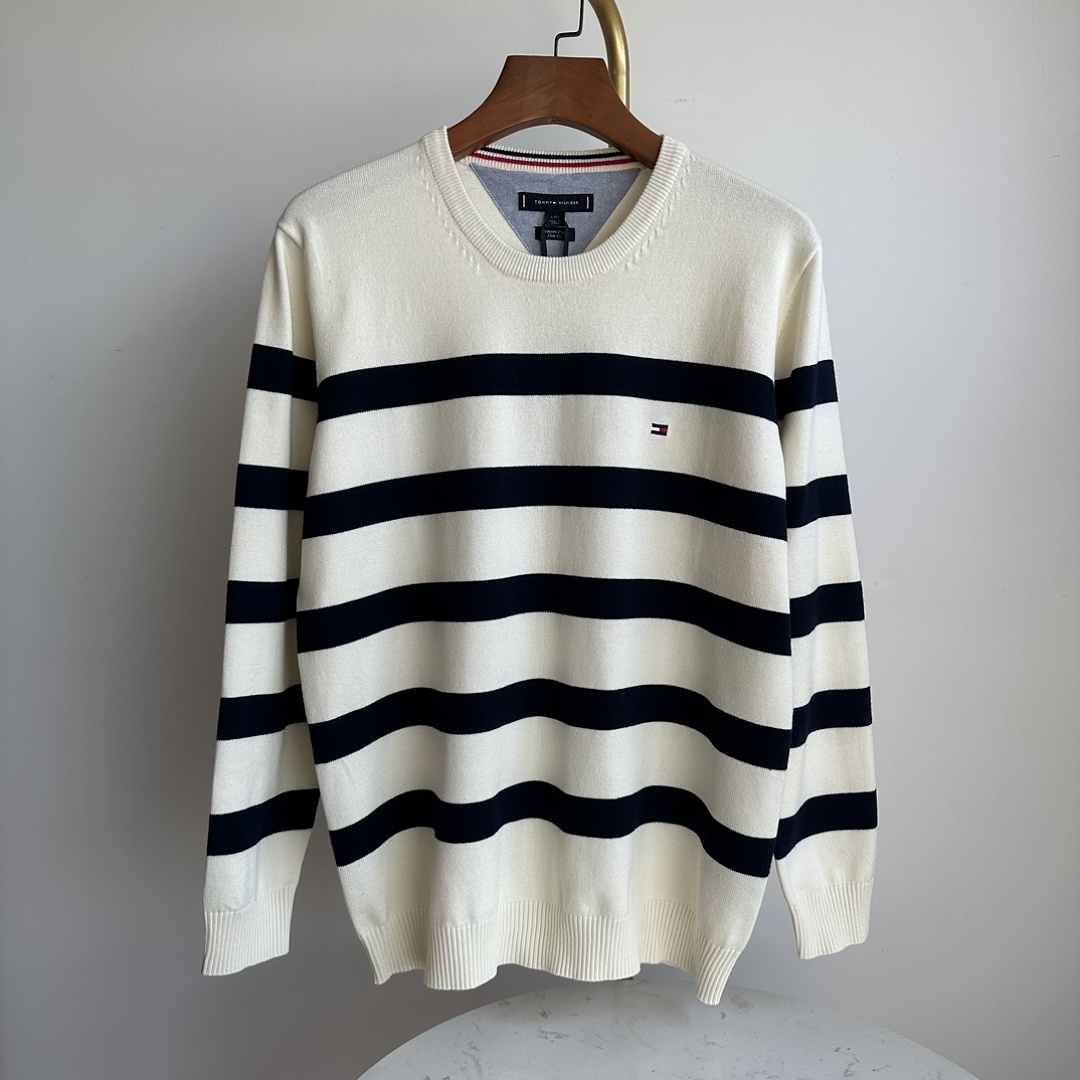Tommy Hilfiger Rugby Stripe Crewneck Sweater · A3386 — תמונה 8