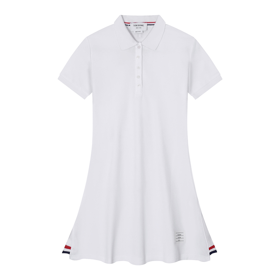 Thom Browne Textured Pique 4-Bar Polo Dress · A2201 — תמונה 29