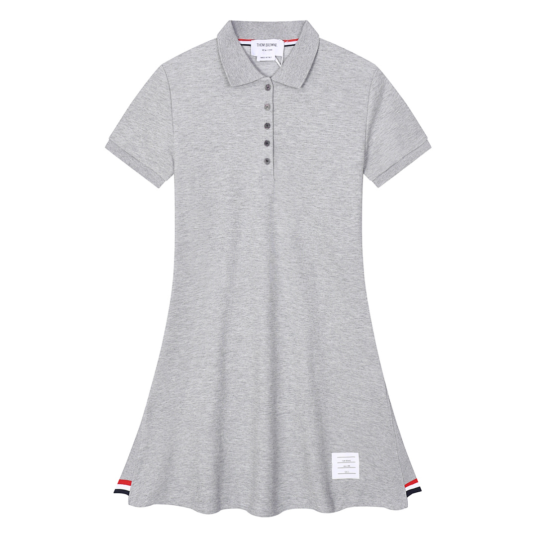 Thom Browne Textured Pique 4-Bar Polo Dress · A2201 — תמונה 33