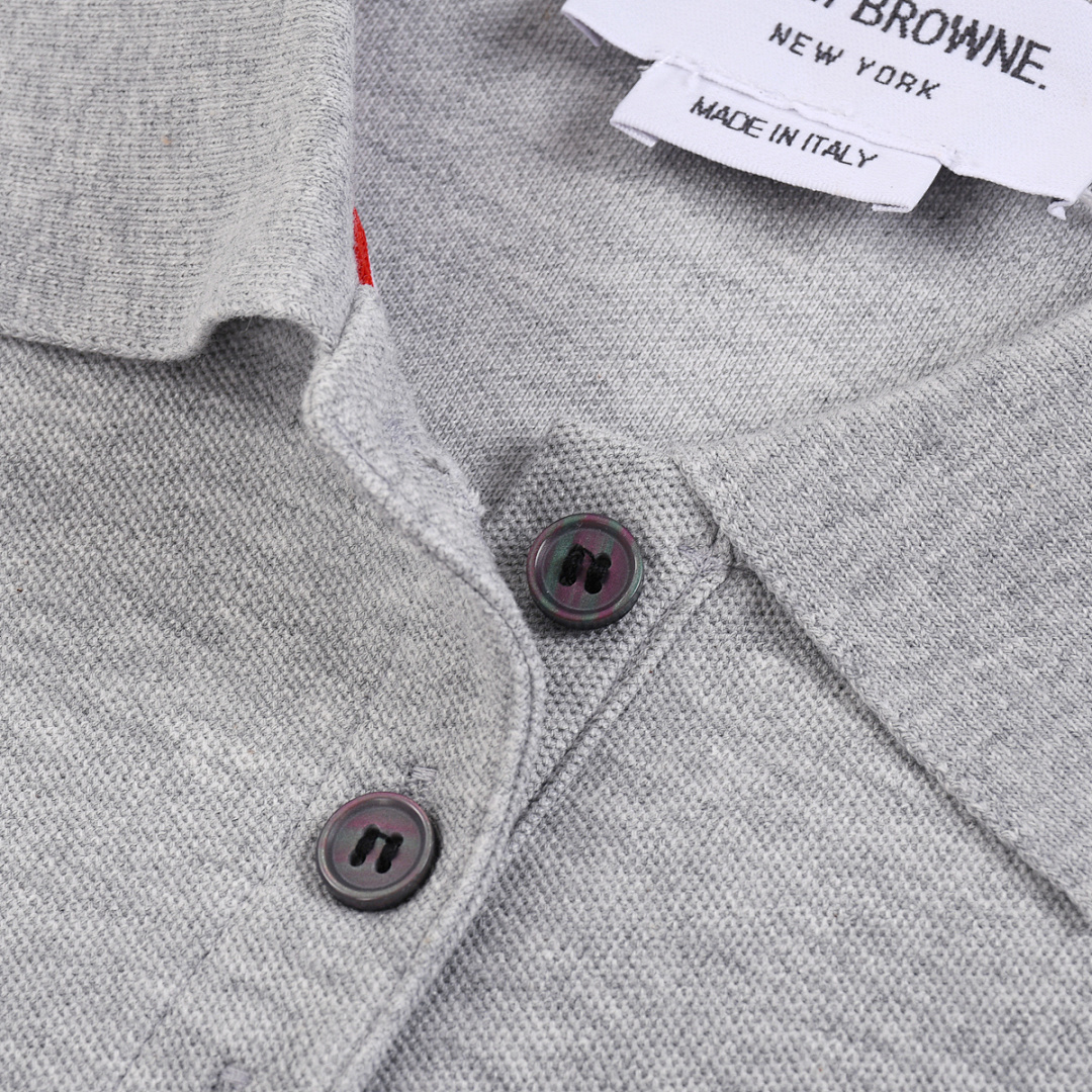 Thom Browne Textured Pique 4-Bar Polo Dress · A2201 — תמונה 17