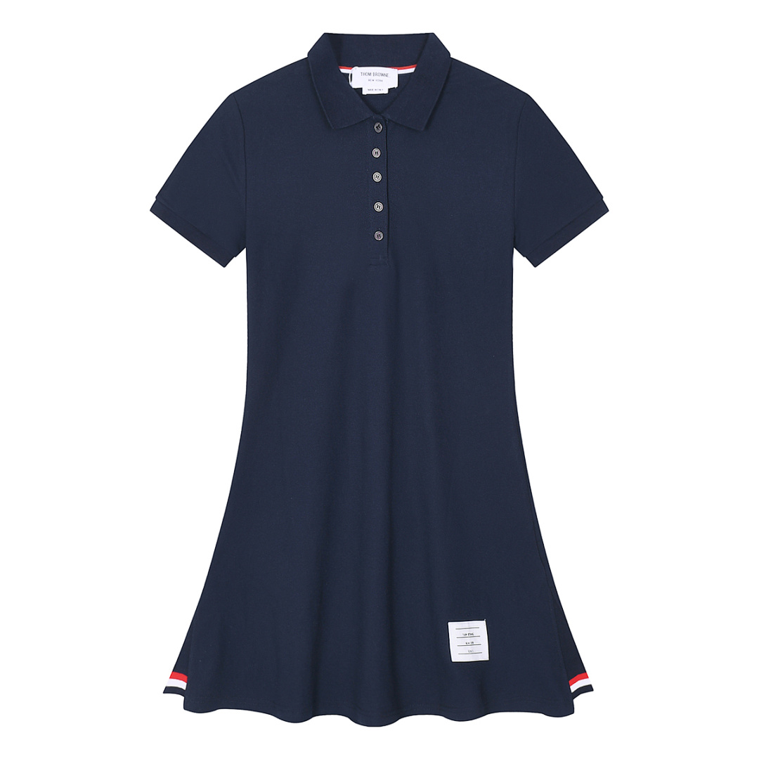 Thom Browne Textured Pique 4-Bar Polo Dress · A2201 — תמונה 31