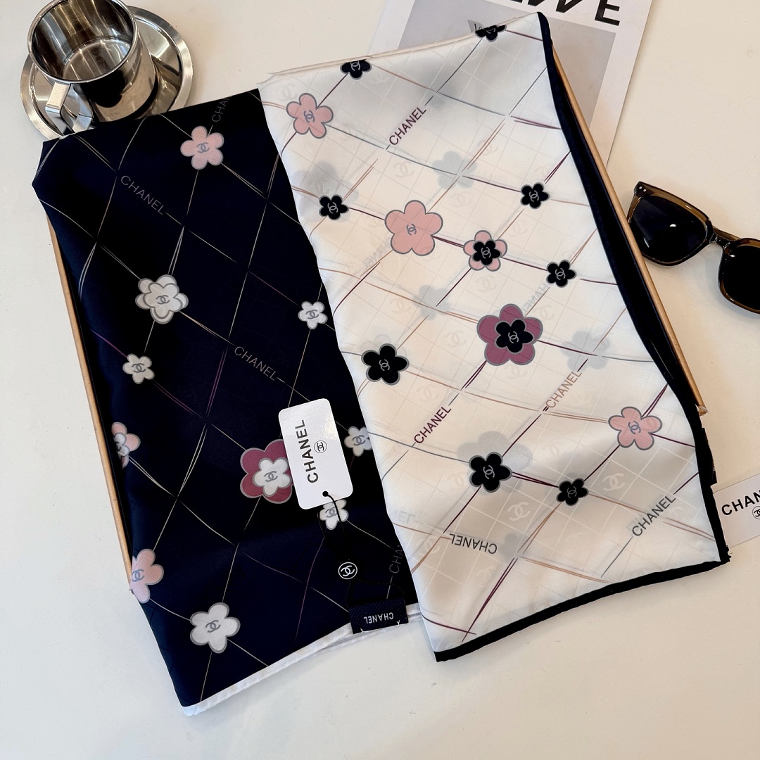 Chanel Square Scarf Silk Twill · A3273 — תמונה 18