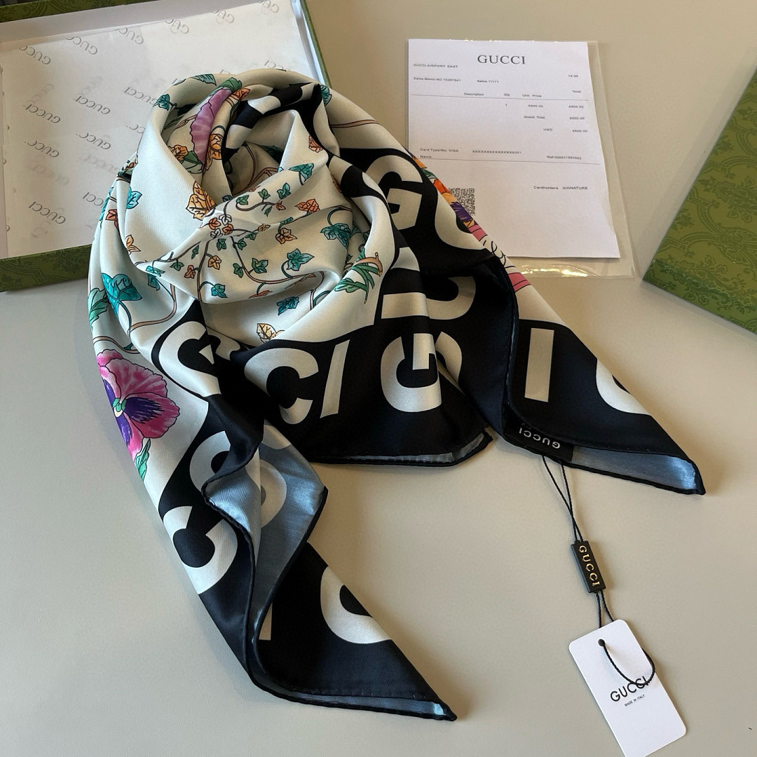 Gucci — צעיף משי · A3276 — תמונה 6