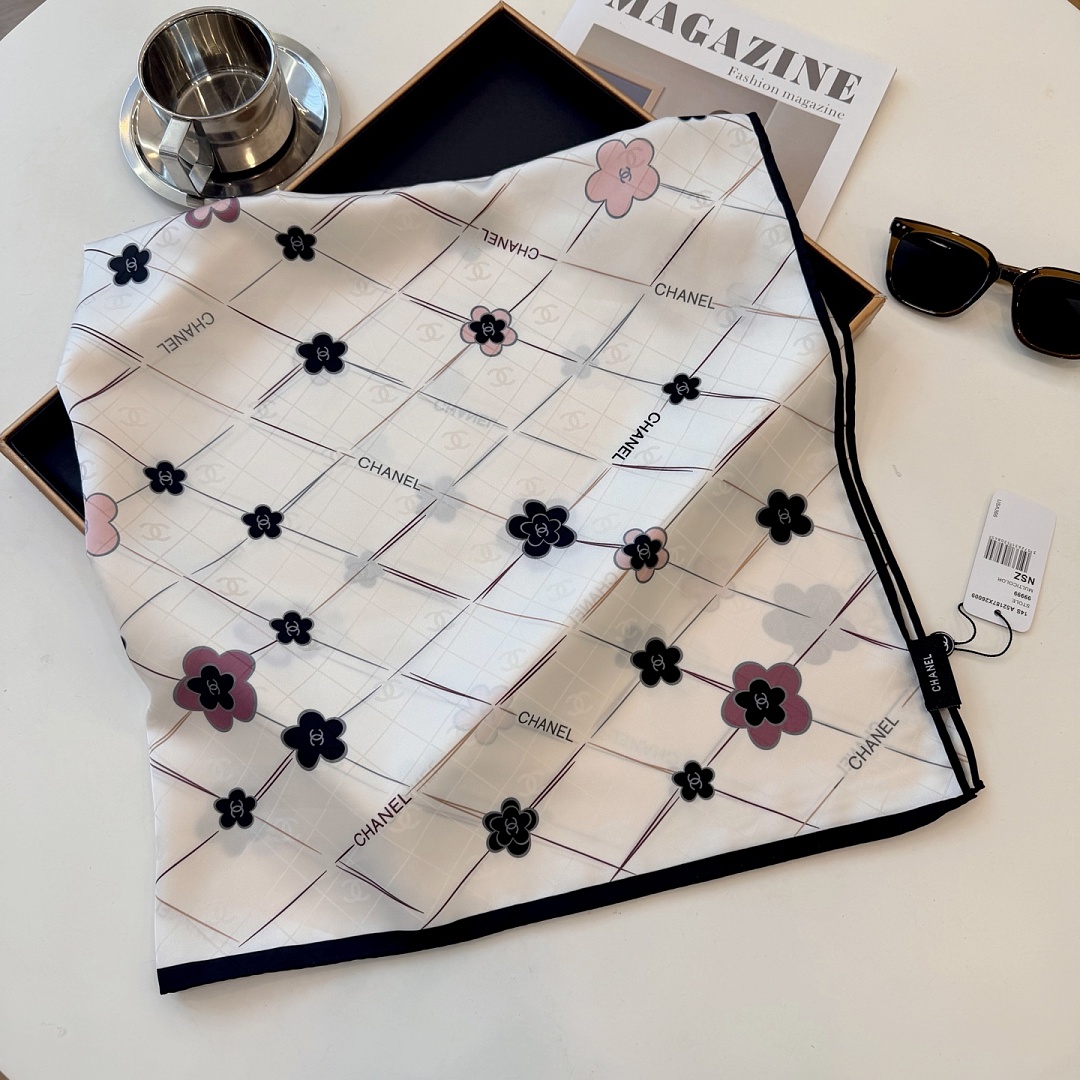 Chanel Square Scarf Silk Twill · A3273 — תמונה 33