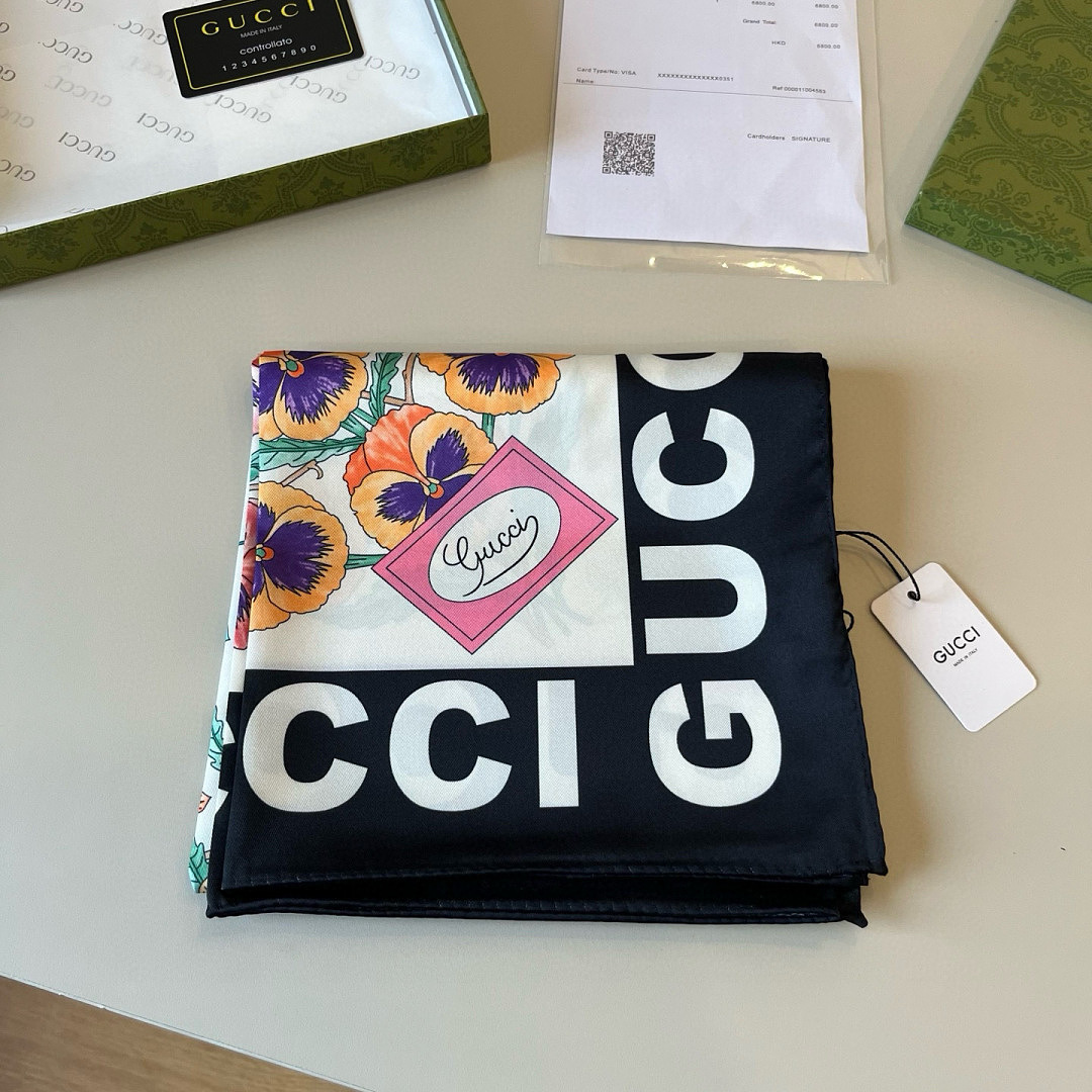 Gucci — צעיף משי · A3276 — תמונה 7