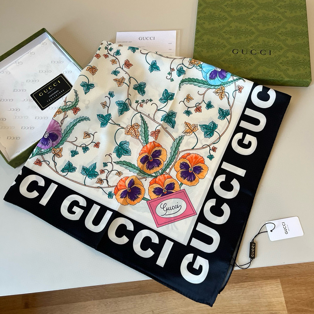 Gucci — צעיף משי · A3276 — תמונה 4