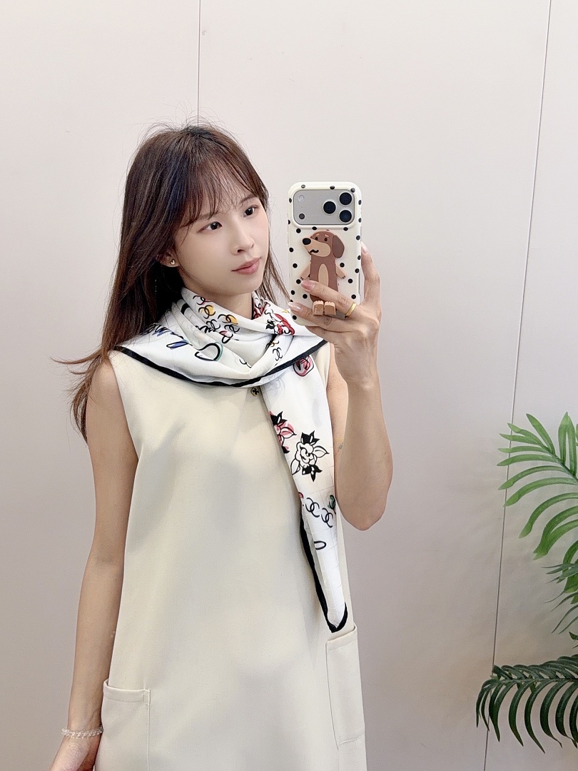 Chanel Square Scarf Silk Twill · A3273 — תמונה 45