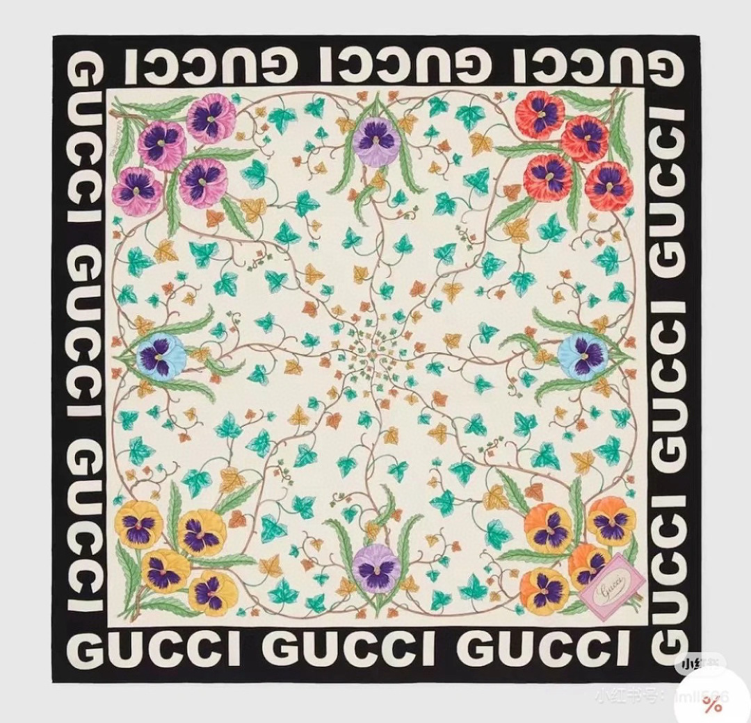 Gucci — צעיף משי · A3276 — תמונה 8
