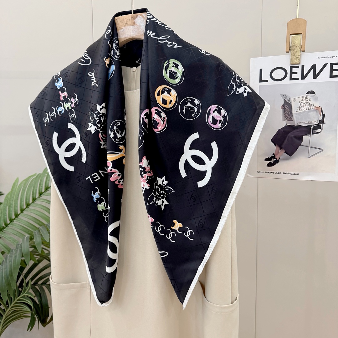 Chanel Square Scarf Silk Twill · A3273 — תמונה 36