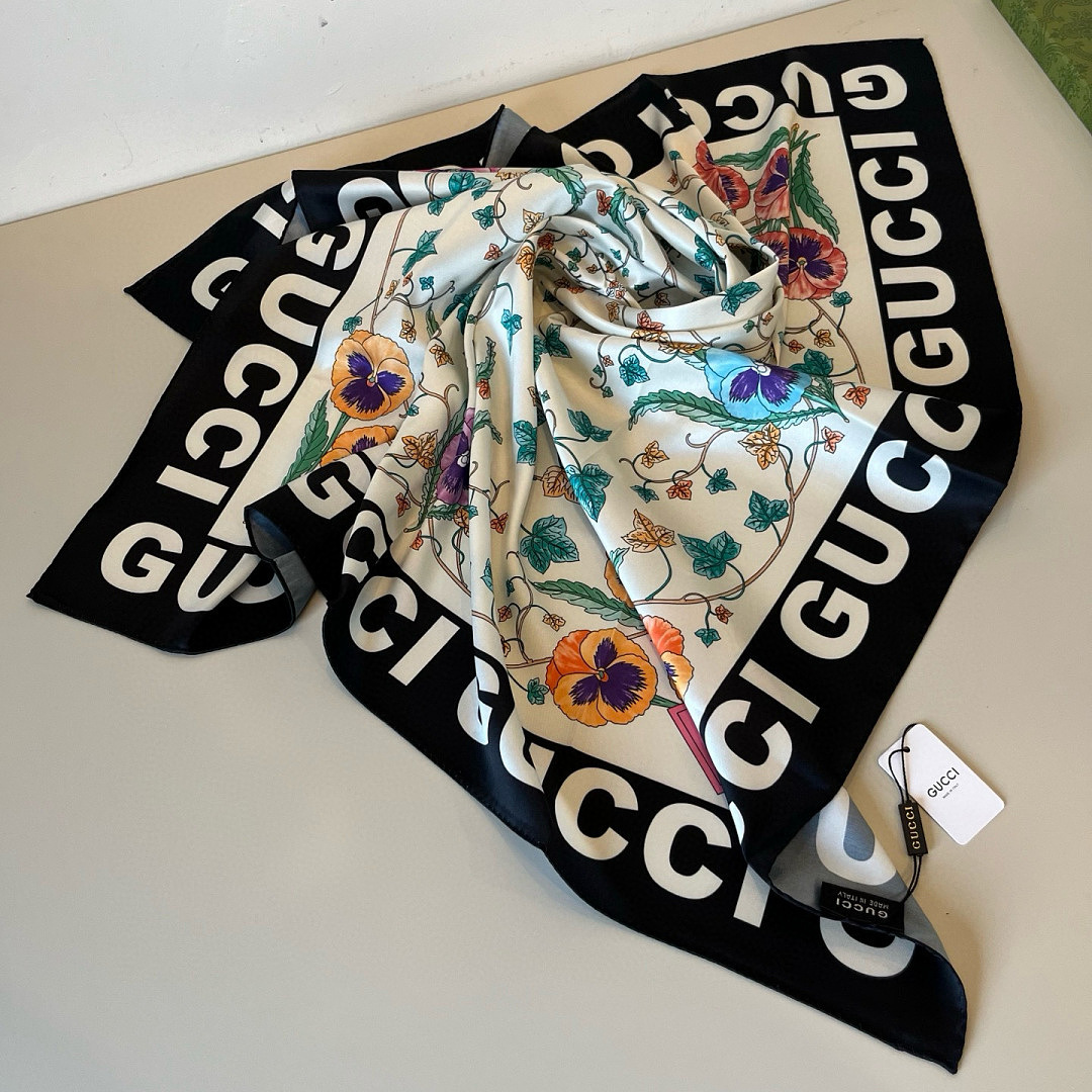 Gucci — צעיף משי · A3276 — תמונה 2