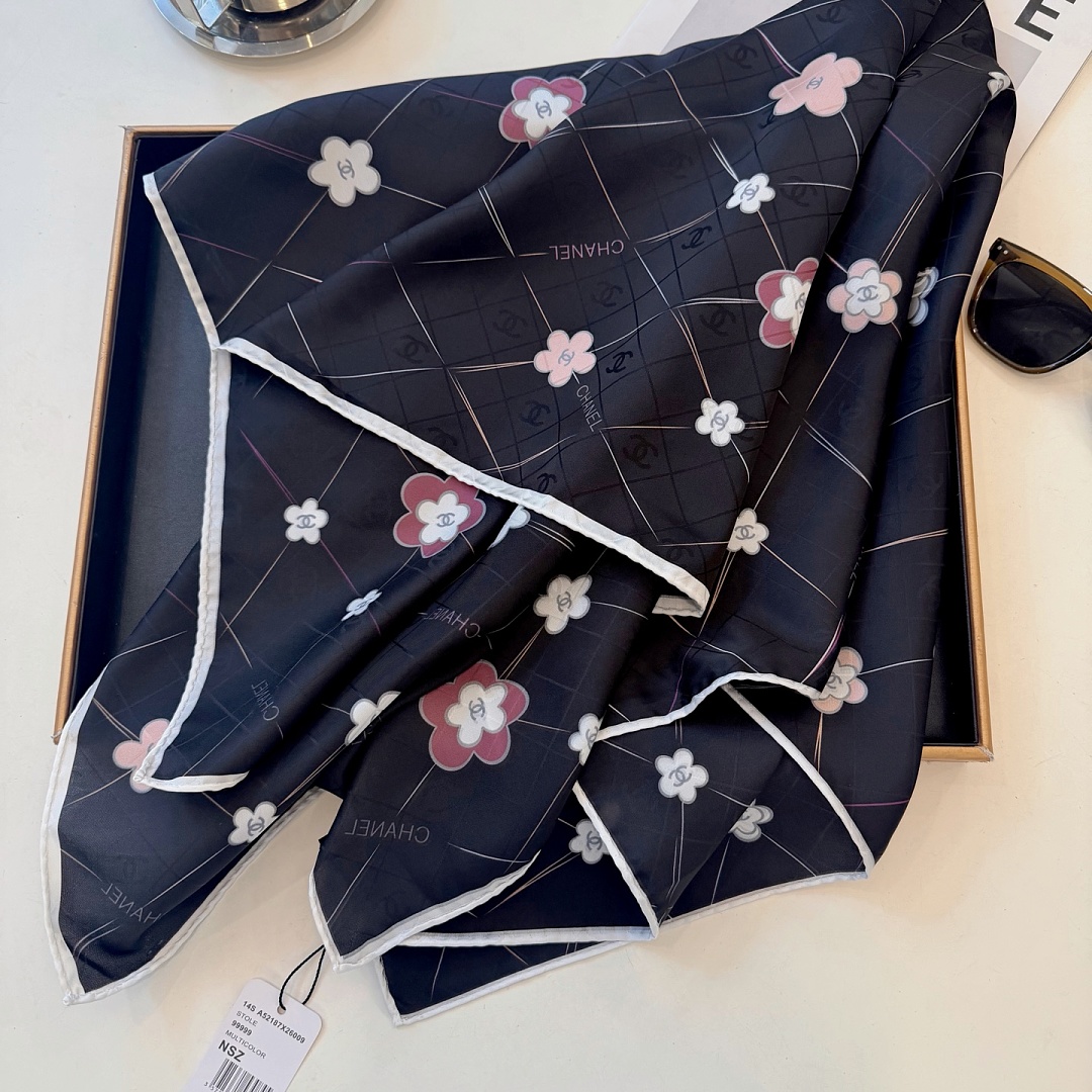 Chanel Square Scarf Silk Twill · A3273 — תמונה 19
