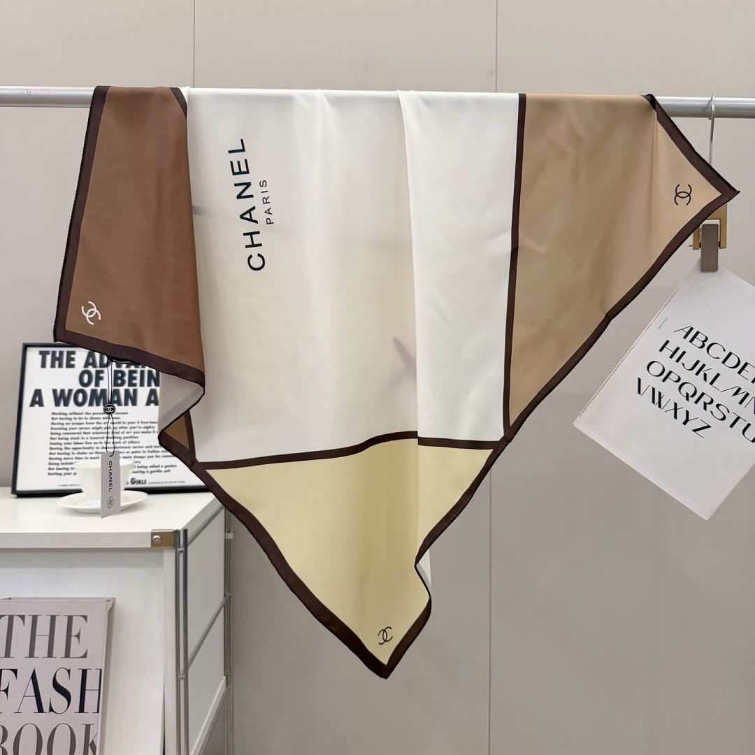 Chanel Square Scarf Silk Twill · A3273 — תמונה 3