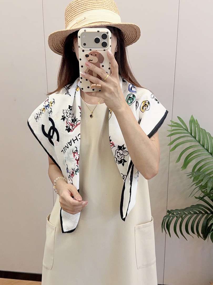 Chanel Square Scarf Silk Twill · A3273 — תמונה 43
