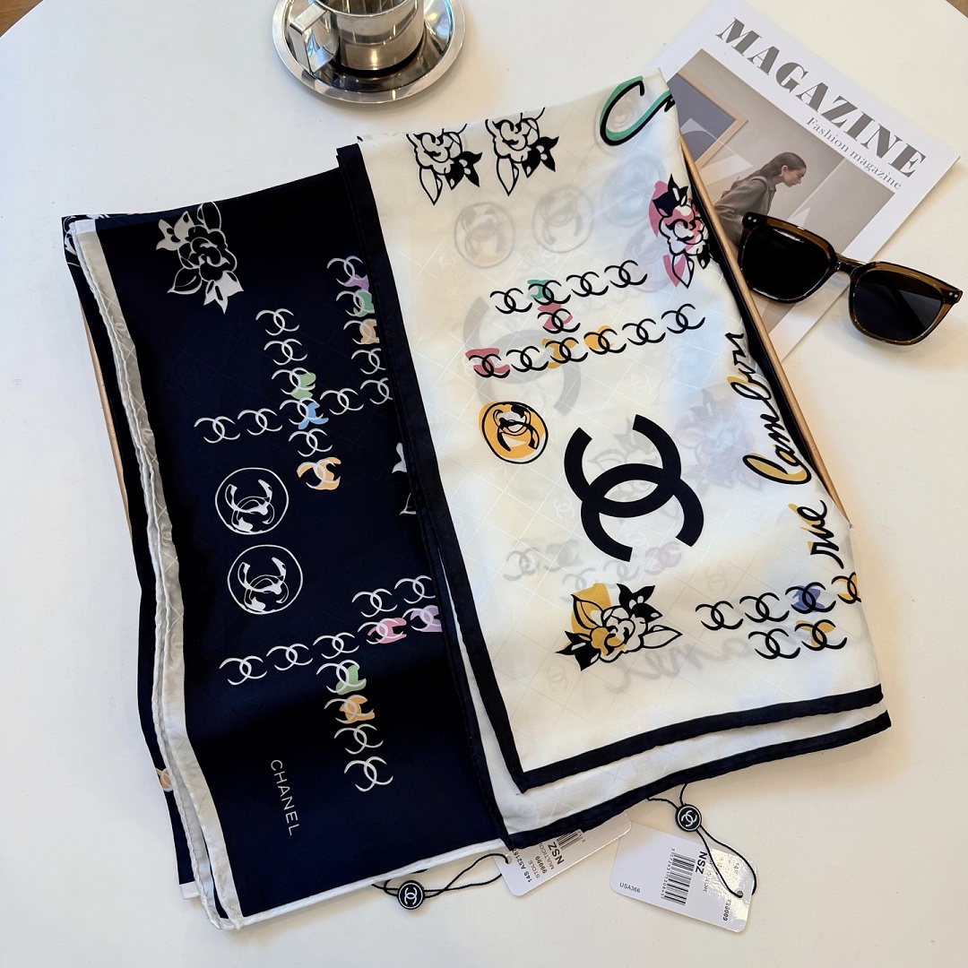 Chanel Square Scarf Silk Twill · A3273 — תמונה 34