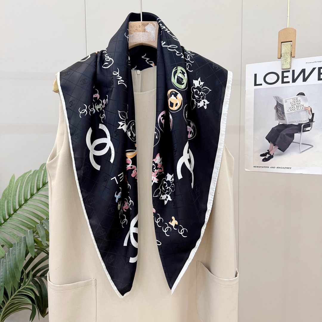 Chanel Square Scarf Silk Twill · A3273 — תמונה 35