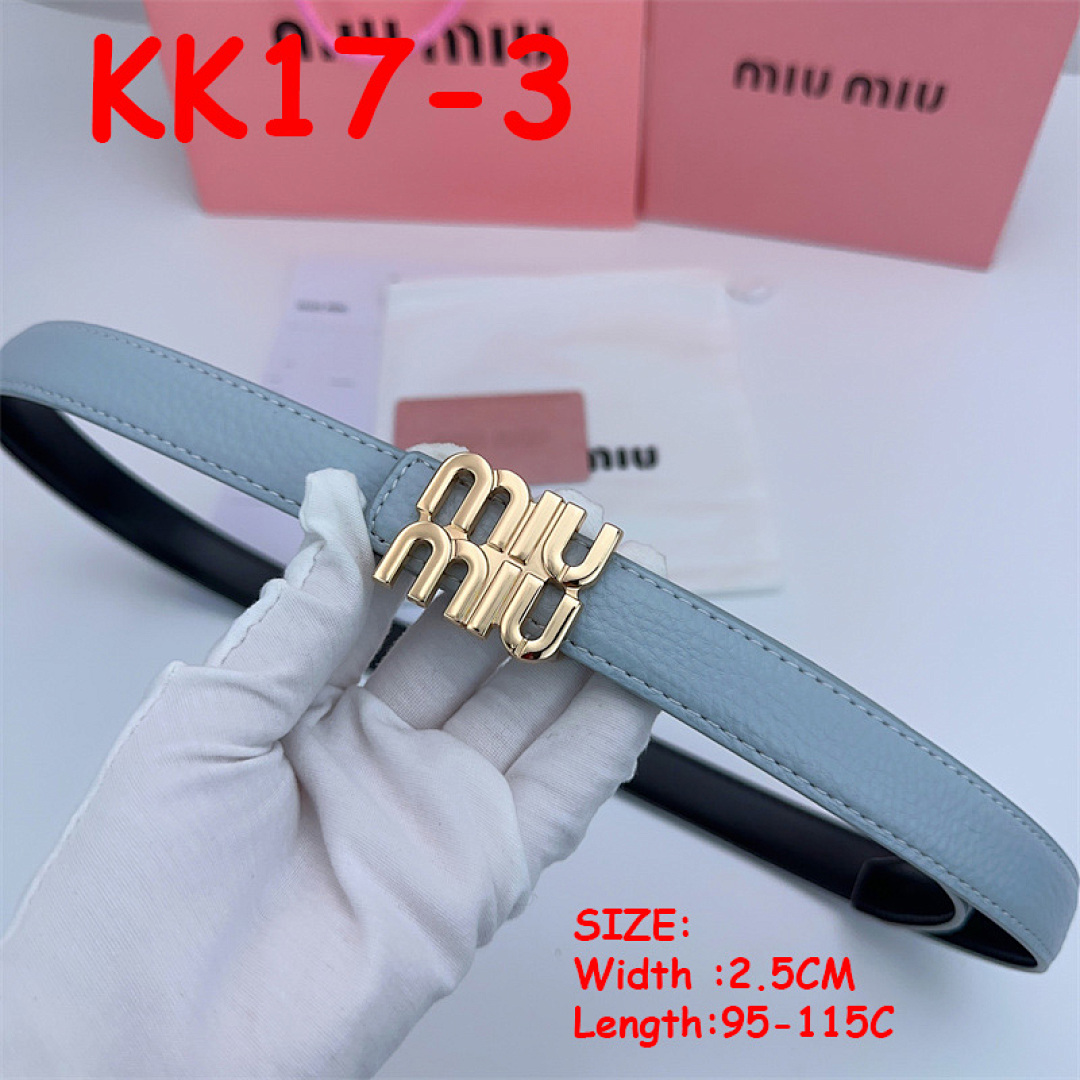Miu Miu Logo-Lettering Leather Belt · KK17 — תמונה 15