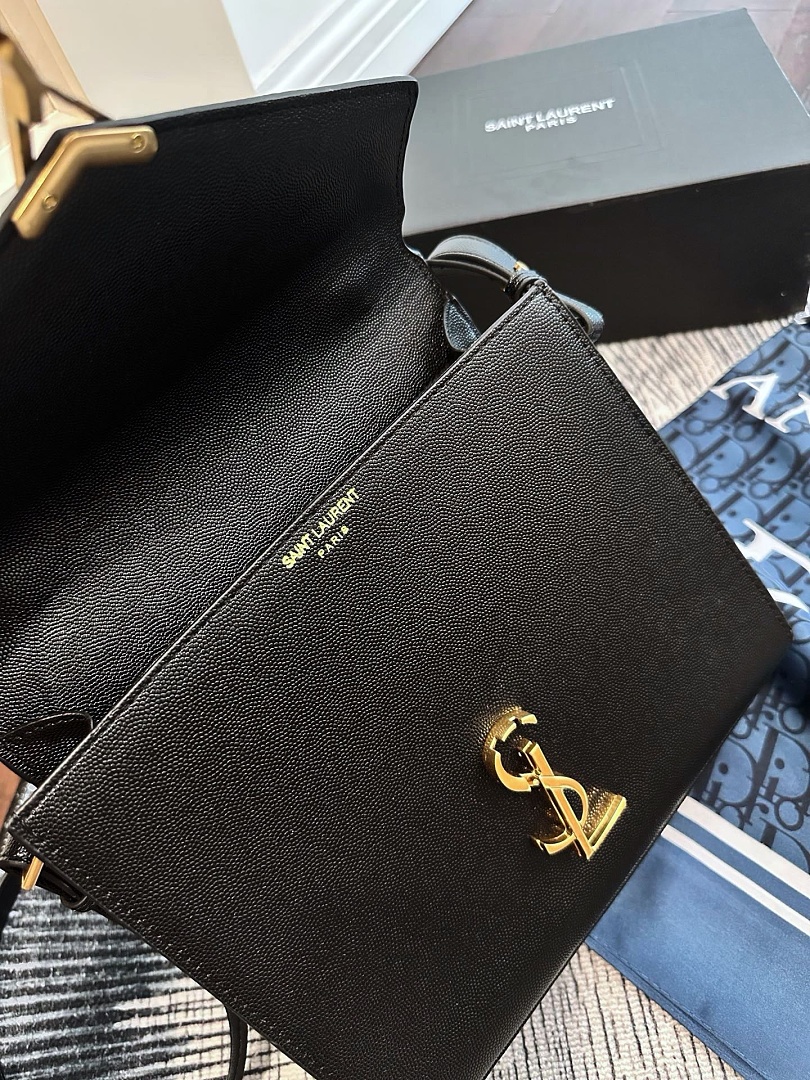 Saint Laurent Cassandra Mini Top Handle · 544S — תמונה 9